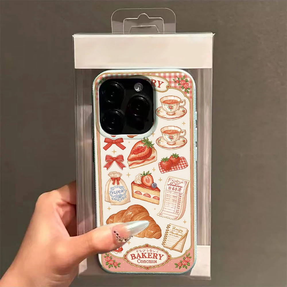 Croissant Bakery Phone Case Colorful New Shockproof Button Cover Compatible with iPhone 17 Max 14 15 Plus Pro 11 12 13 16 Air