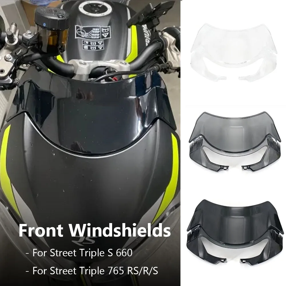 Street Triple S 660 Motorcycle Front Windshields Windscreen Wind Deflector For Street Triple 765 S 765R 765 RS 2020-2022