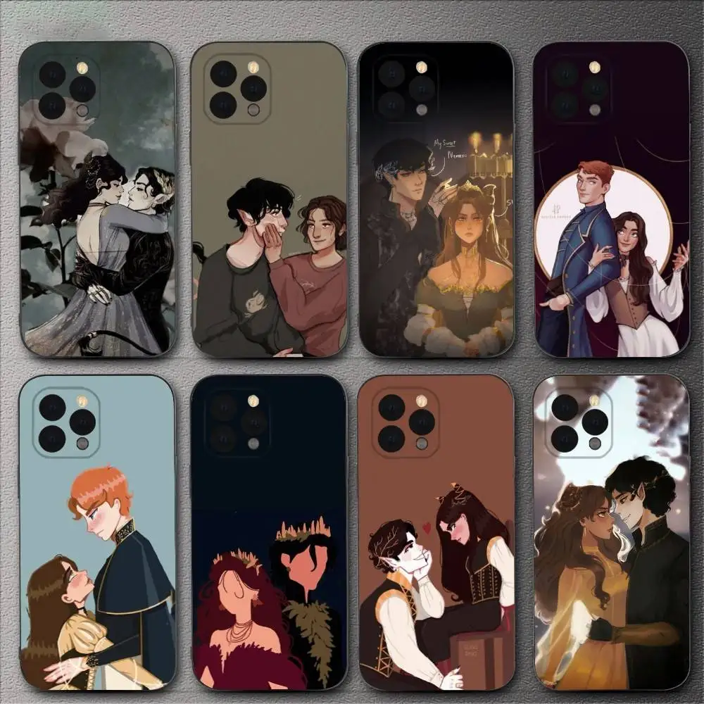 

Prince Jude And Cardan Phone Case For iPhone 16,15,14,13,12,11,XS,XR,X,8,7,Pro,Max,Plus,mini Silicone Black Cover