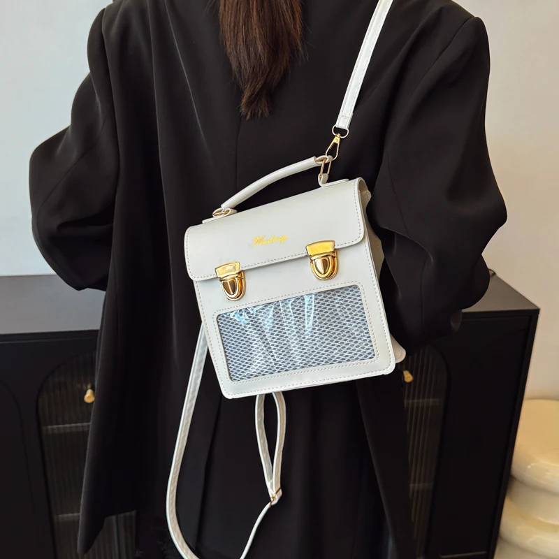 Original Small Quantity Slant Crossbody Bag Large Capacity Commuting Japanese Style Daily Transparent Single Shoulder Backpack