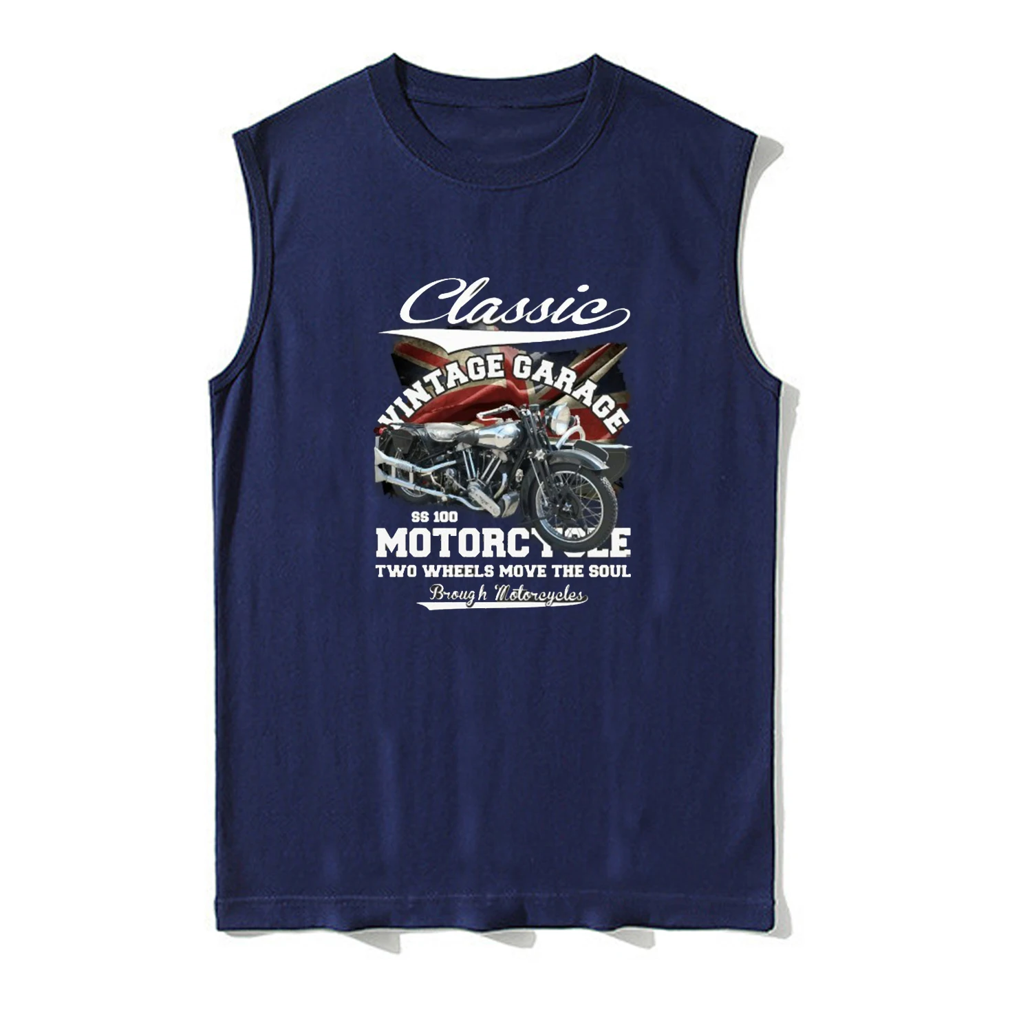 Classic SS 100 Sidecar Vintage Garage Motorcycle Tanktop New 100% Cotton O-Neck Summer Casual Mens Vests Sleeveless T-shirt