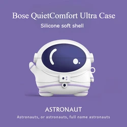 For Bose QuietComfort Ultra Case Cartoon Space Astronaut Keychain Cute Silicone Soft Case Bose QC EarBuds II Protective Sleeve
