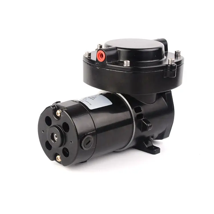 68L/min 23.6.Hg( -800mbar) 12v DC silent compressor pump mini suction vacuum pump