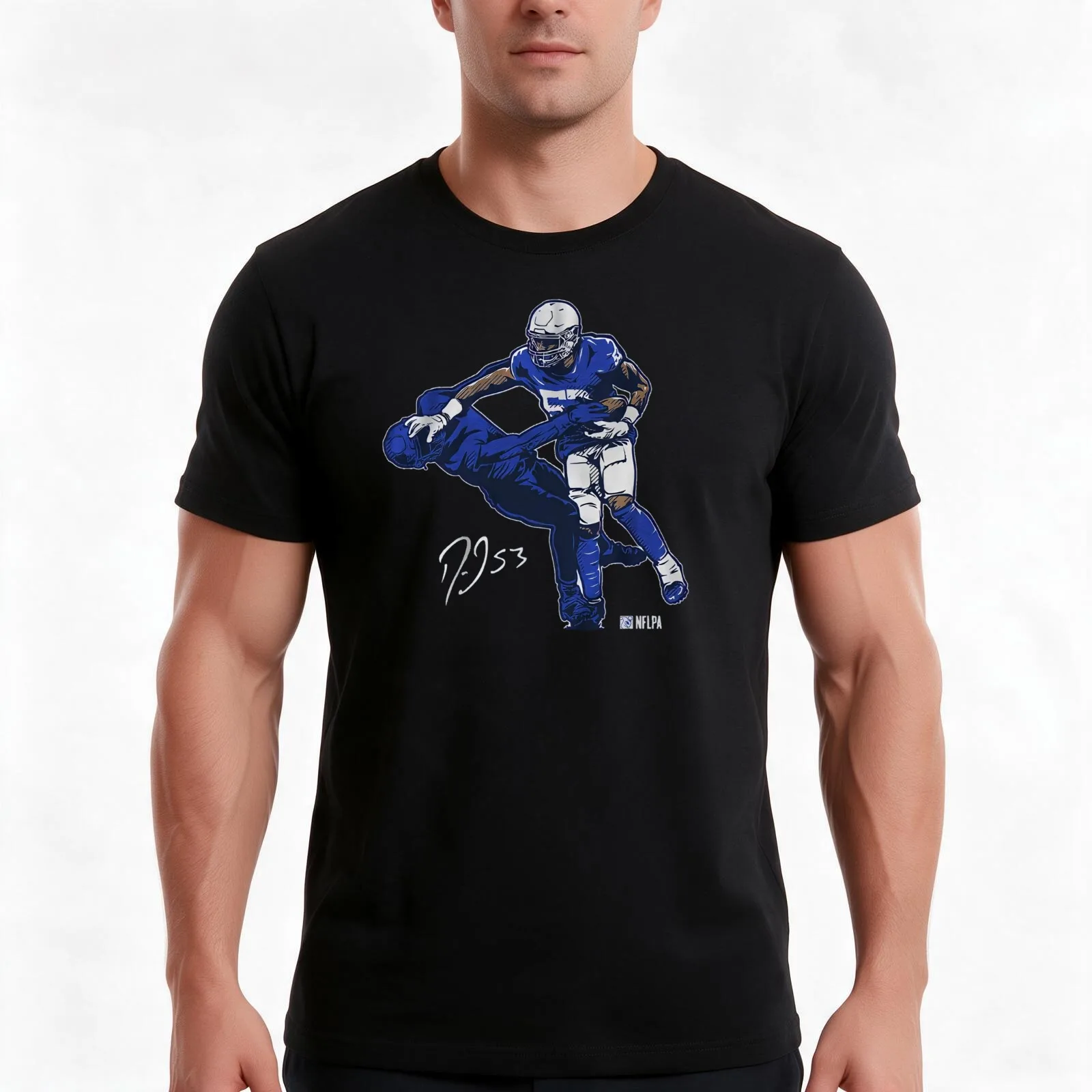 Darius Leonard stiff arm T-Shirt Summer Casual Cotton Tee Oversized Streetwear Tops Vintage Graphic Print Unisex Men Women