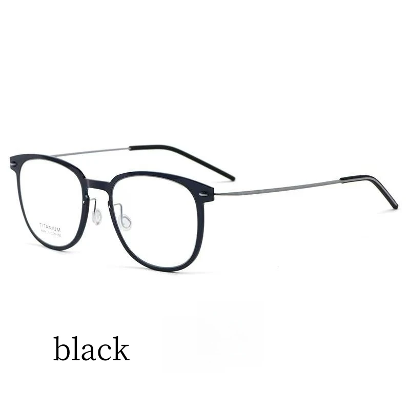 

51mmTitanium flexible legs with TR90 ring frame for ultra light circular glasses for men and women 6549HS