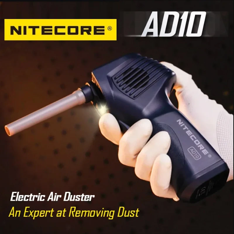 NITECORE AD10 Electronic Air Duster Photography Blower Multi Function Purpose Lightweight Portable Lens Air Blower Cleaner