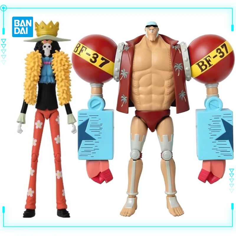 

Bandai оригинальная аниме One Piece Burukku Brook Franky соломенная шляпа пираты в сборе модель фигурки коллекция игрушка в подарок