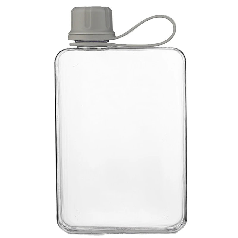 Square Water Bottle 500Ml Portable Flat Drink Cups Slim Cold Flask Sports Water Bottle Summer Water Flask For Hiking