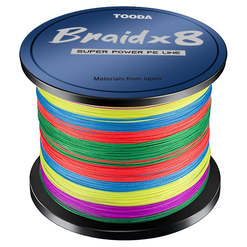 300M 500M 1000M  8 Strands Fishing Multifilament Super Strong PE Braided 12LB-200LB Japanese Multicolor