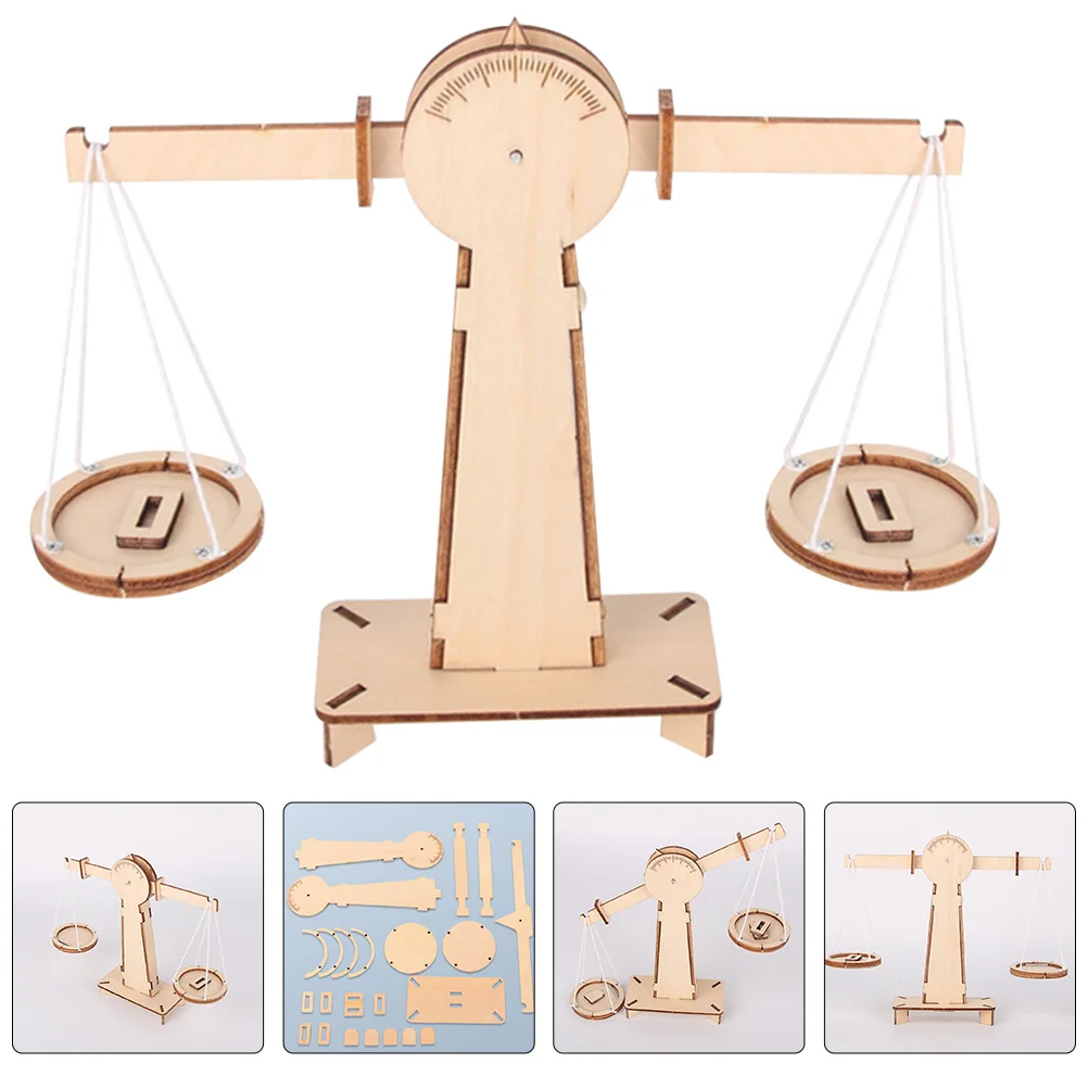 

Wood Balance Scale Diy Kit Educational Science Kids Craft Game Assemble Puzzle Gift For Children
