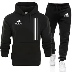 2024 Nieuwe Mannen En Vrouwen Kunnen Lente En Herfst Trui Hoodie Broek Tweedelige Outdoor Fitness Jogging Sportkleding Set