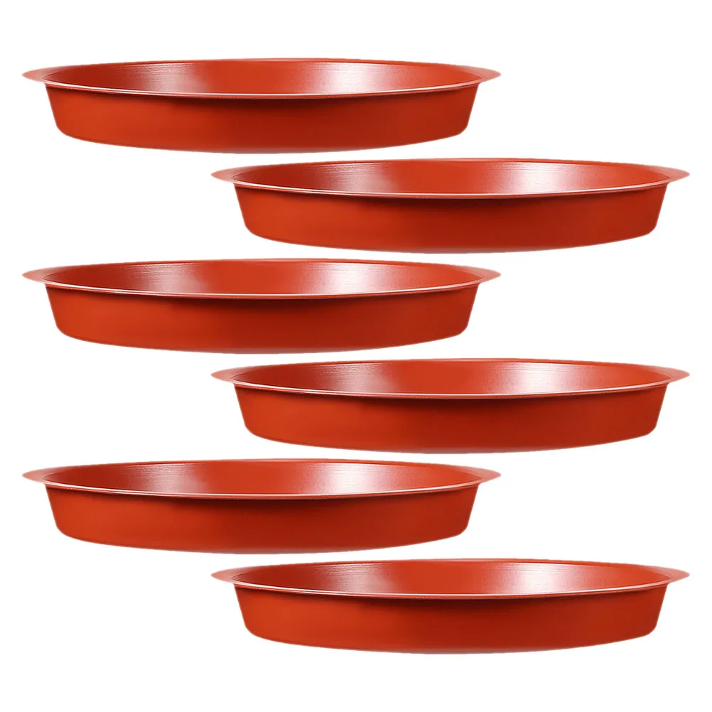 

6pcs Trays Heavy Duty Plastic Flowerpot Saucers Circular Drip Tray No Flower Pot Saucer Holes Large Round Planter Plates