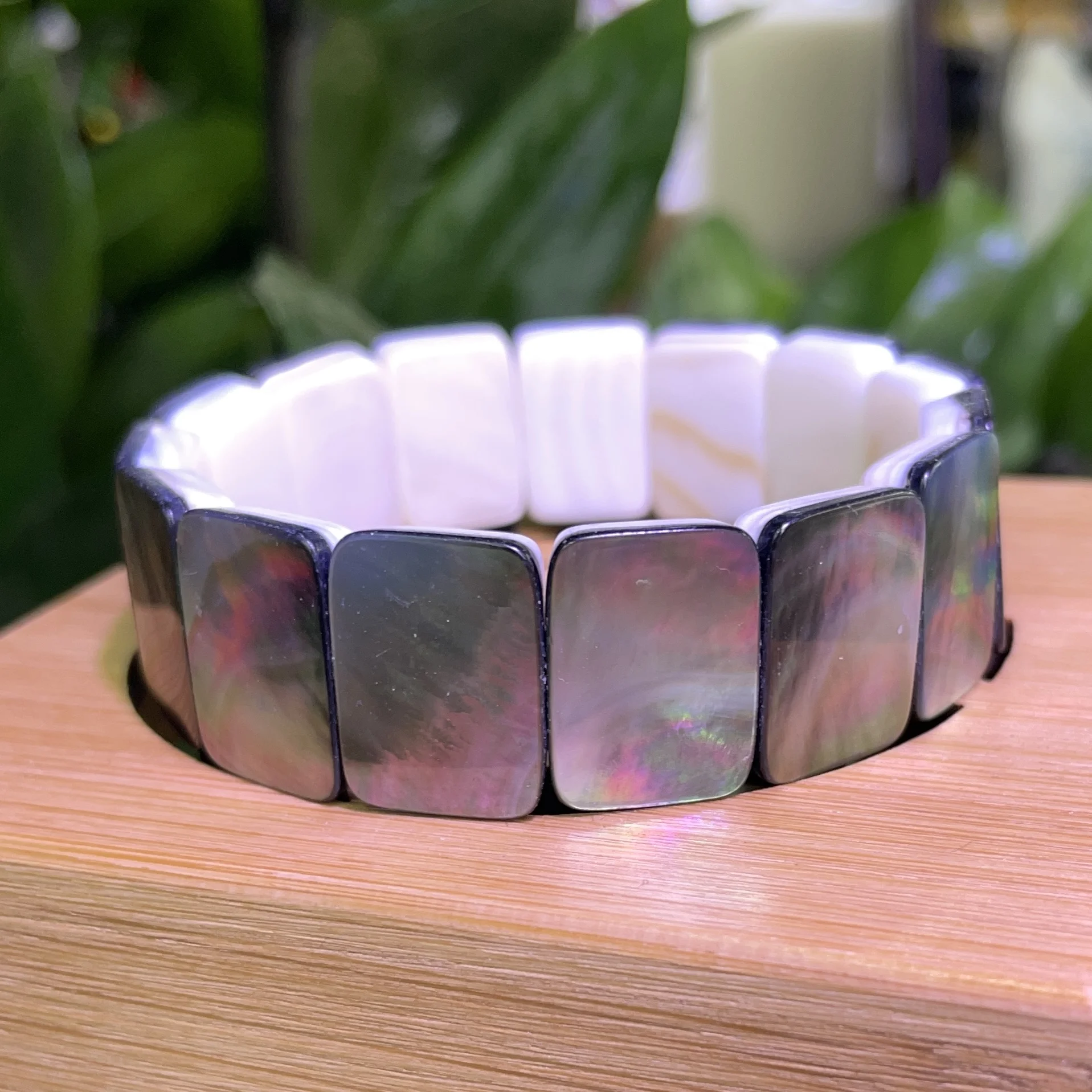 

New AAA Natural Stone Abalone Shell Bead Geometric Bracelet DIY Men's and Women's Couple Fashion Charm Jewelry Gift Wholesale
