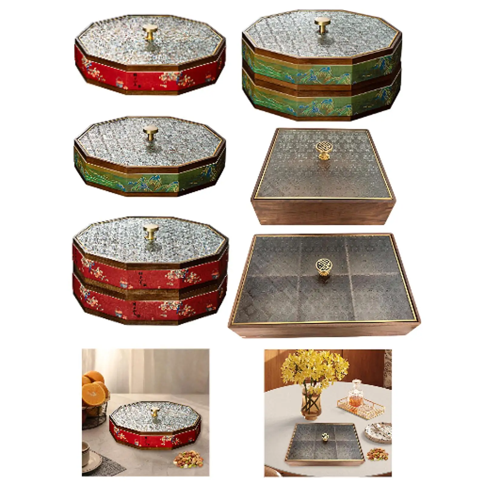 

Divided Serving Box Snack Versatile Multipurpose Dustproof Snack Container Food