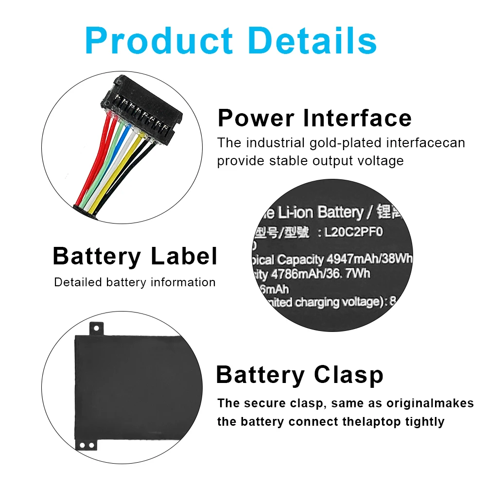 L20C2PF0 Laptop Battery For Lenovo IdeaPad 3-14ITL6 3-15ITL6 3-17ITL6 S14 V14 V15 V17 G2-ITL G3-IAP K14 Series L20L2PF0 L20B2PF0