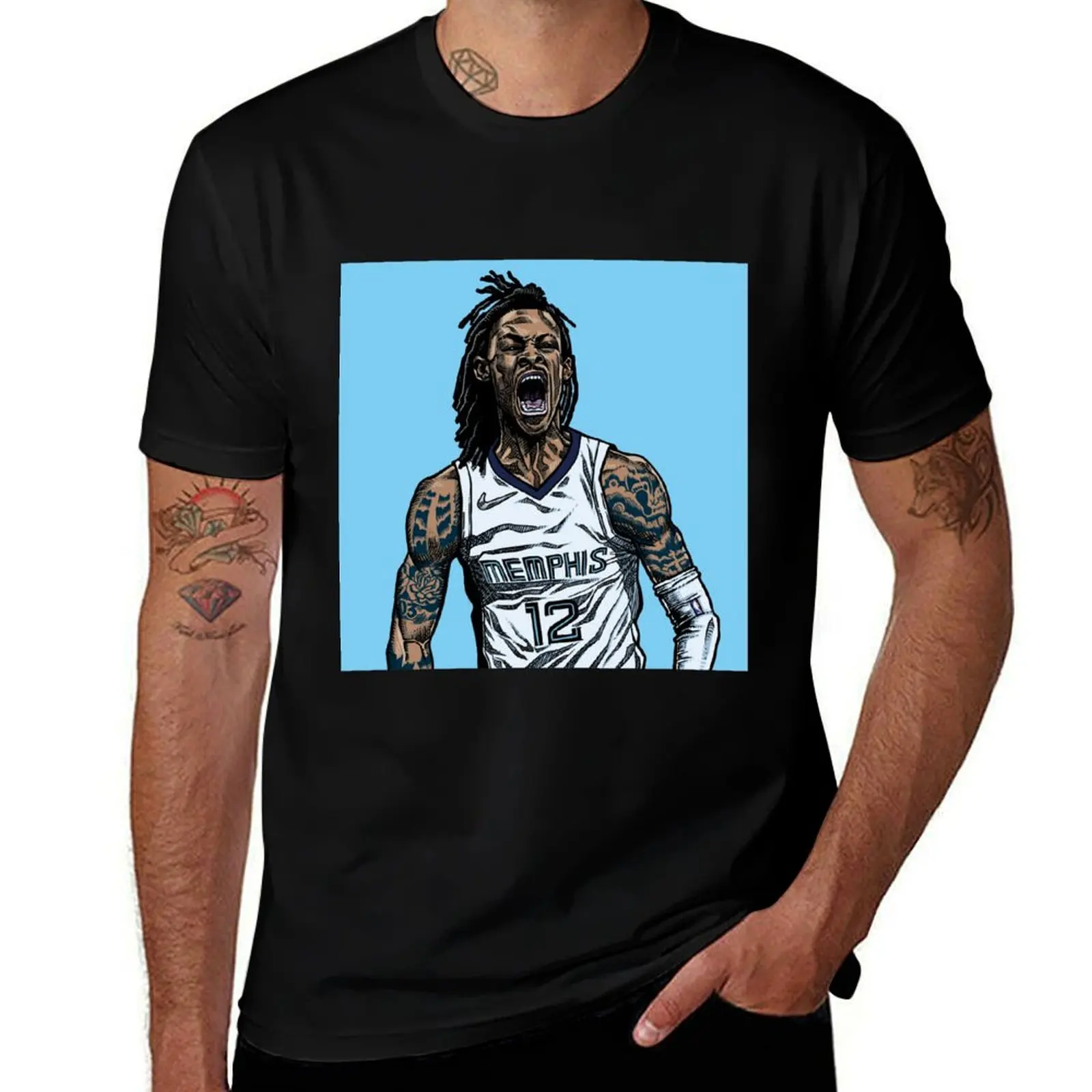 

Ja Morant shouting T-Shirt Breathable Gym Short Sleeve T-Shirt