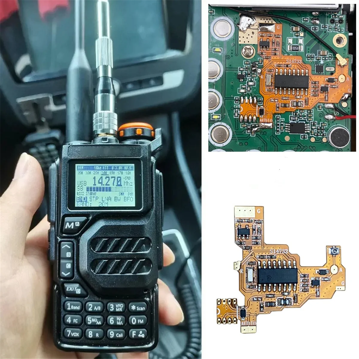 Puce SI4732 et coordinateur d'oscillateur à cristal Technologie de modification pour Uvk5/K6 PLUS Version FPC pour UV-K6 UV-K5 Quansheng