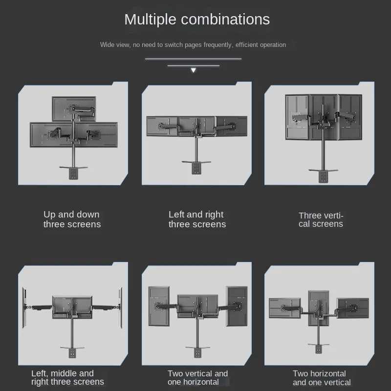 

Financial stock trading monitor display splicing multi screen desktop display bracket desktop