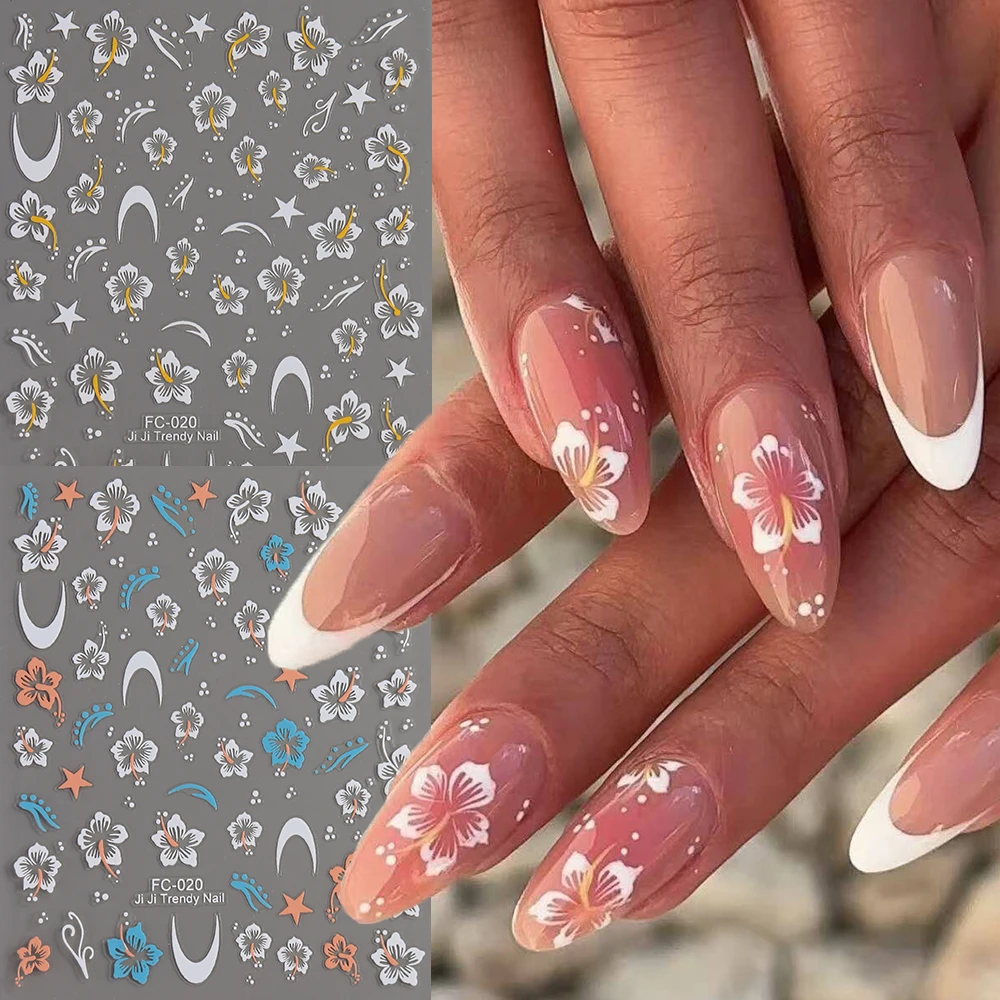 transparent-pink-and-white-flower-star-and-moon-nail-stickers-a-fresh-and-sweet-japanese-style-nail-decoration