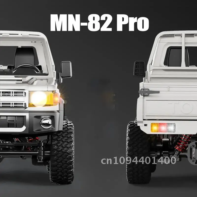 New MN82 Pro Retro Rc Car With LED Lights Full-scale Simulation 4WD LC79 Remote Control Pickup Truck Model Boy Adult Toy Gift