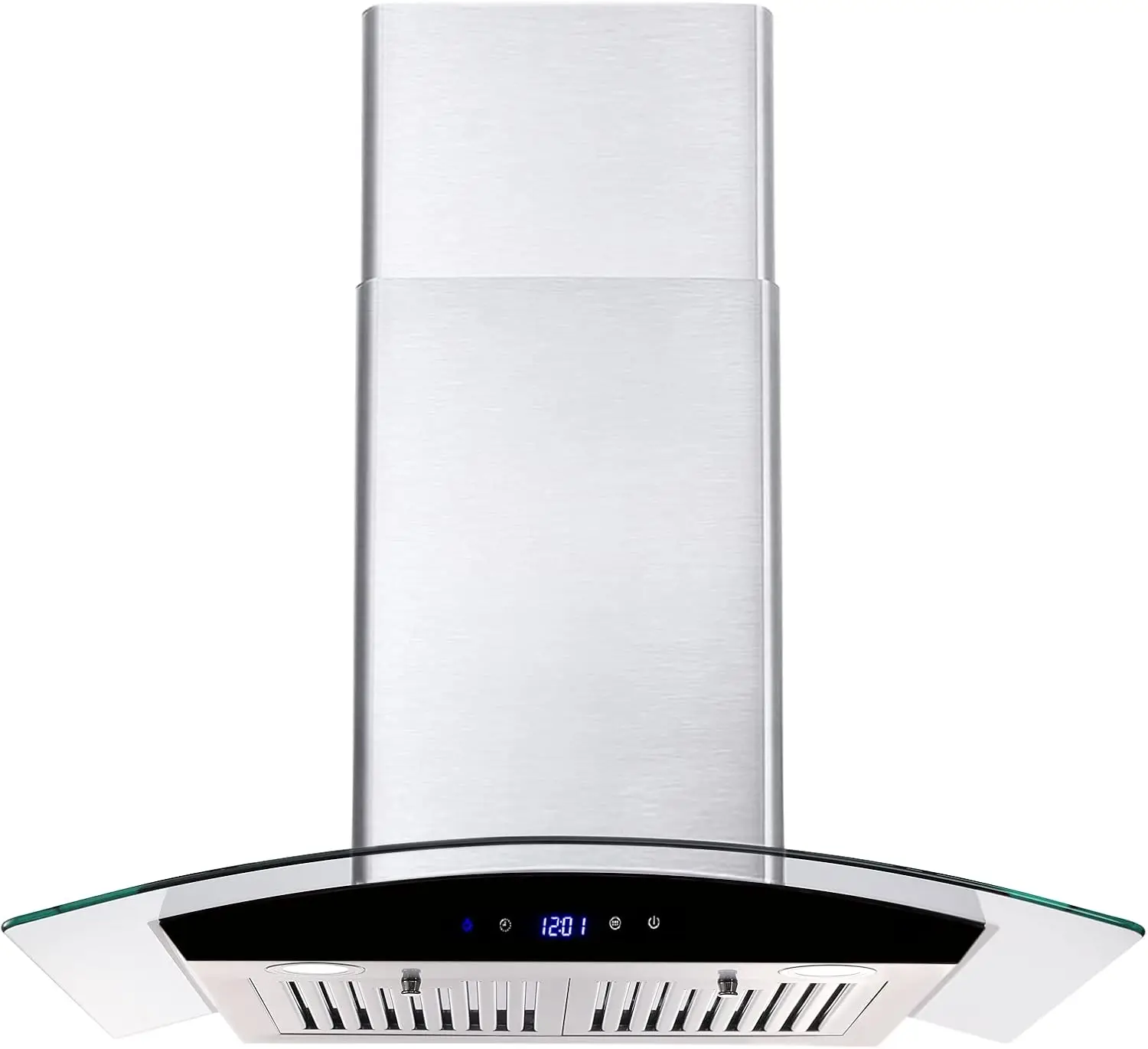 30 Inch, Tieasy Wall Mount Kitchen Hood with Ducted/Ductless Convertible Duct, Stainless Steel Chimney