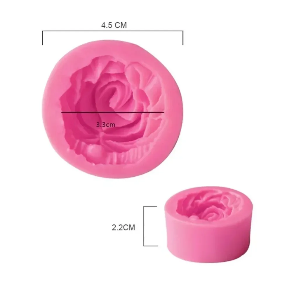 1PC Cake decorating tools 3D Rose Flower Silicone Mold Fondant Gift Decorating Chocolate Cookie Soap Polymer Clay Baking Molds