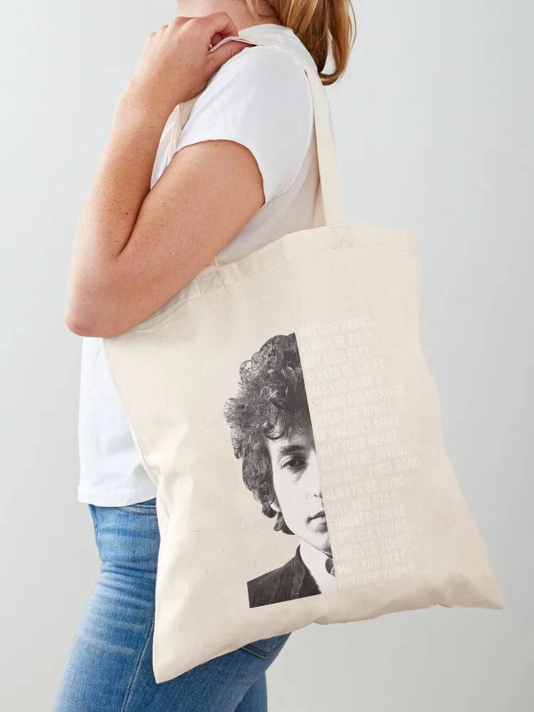

Forever Young Lyrics Tote Bag Lady bag shoping bag tote men Canvas