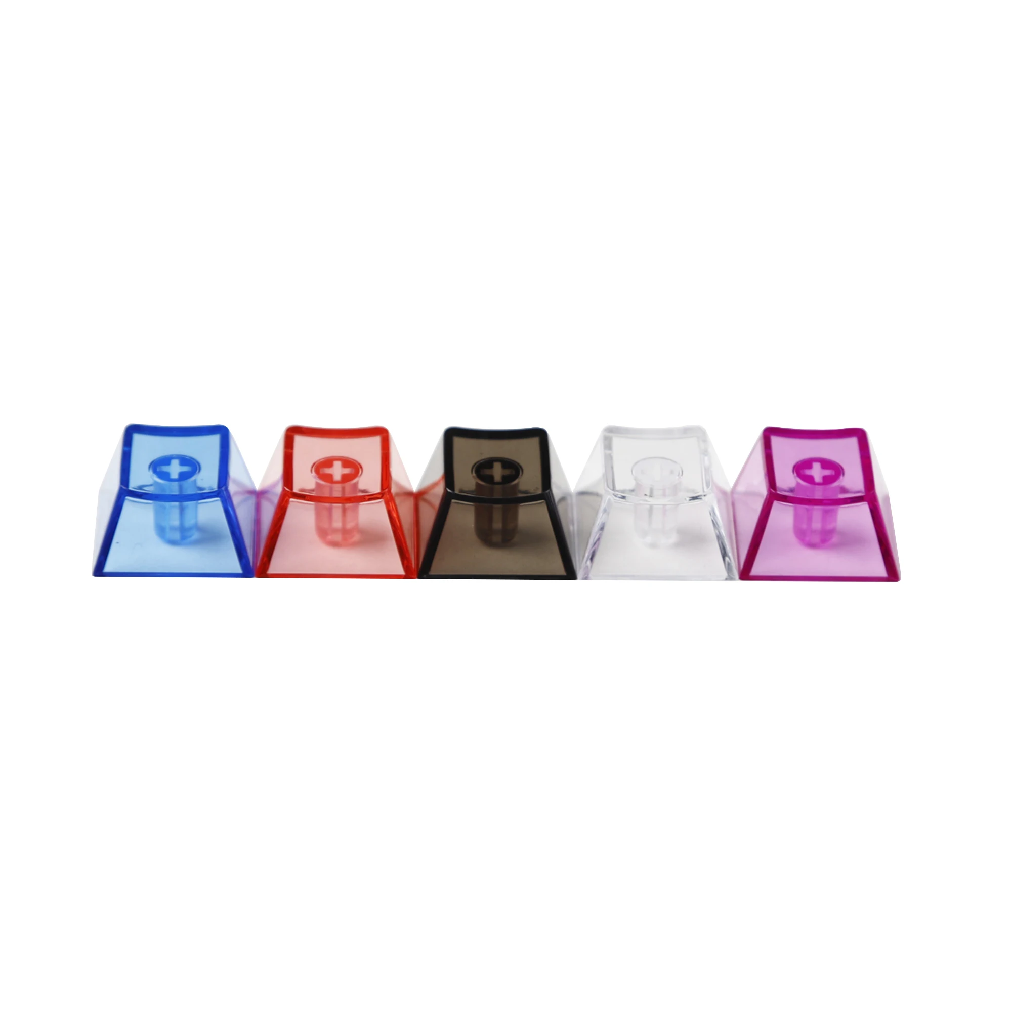 YMDK Black Clear Blue Red Purple Colorful PC Material Backlit  Cherry Profile Keycaps R4 1X Keys For MX Mechanical Keyboard