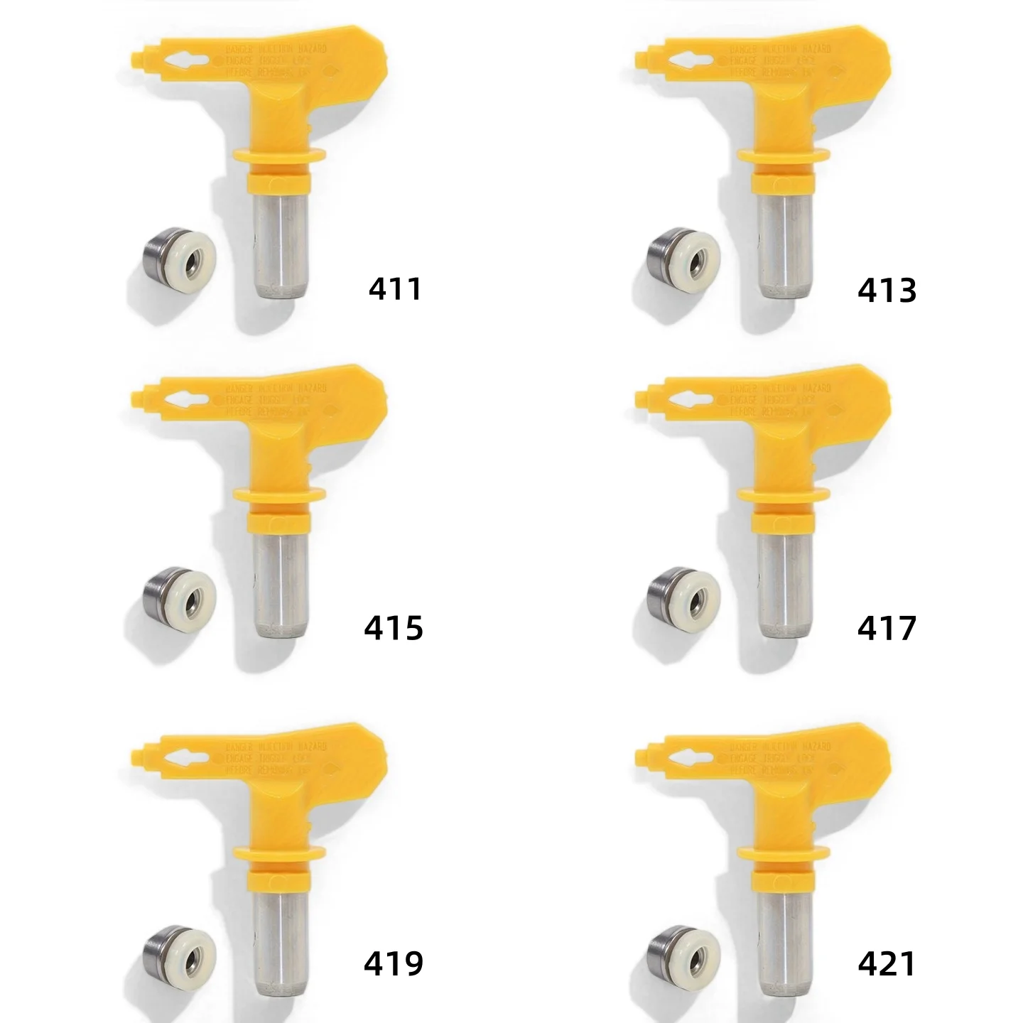 411 413 415 417 419 421 Airless Paint Nozzle Tip Uniform Spray Pattern for Acrylic Coating, Furniture Paint