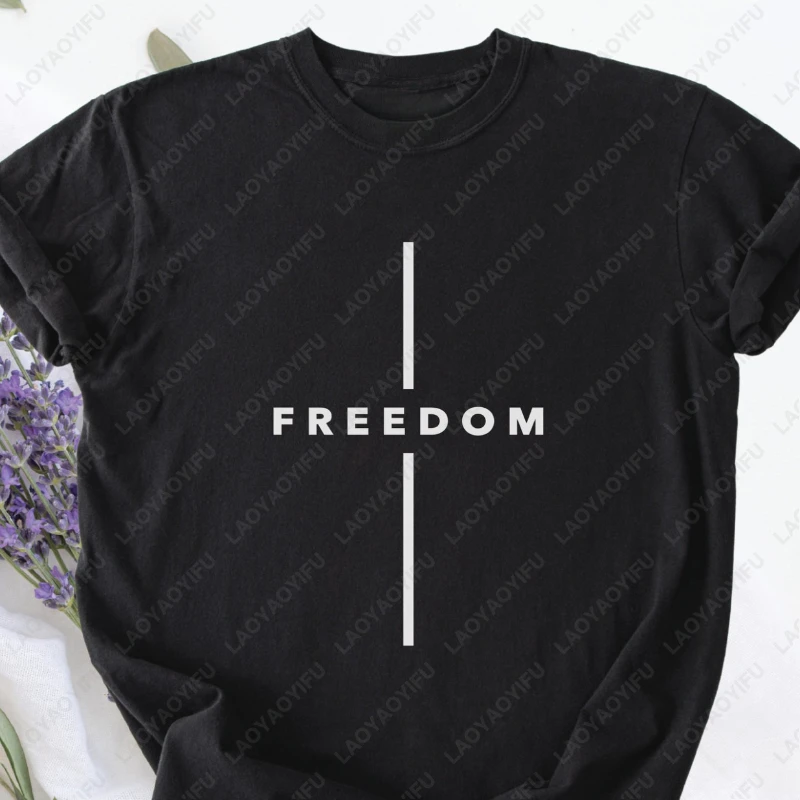 

Freedom Charlie Kirk God Jesus Faith Brand Tshirt Men Women Cotton Simple Breathable Clothing Great Male RIP Commemorate Tops
