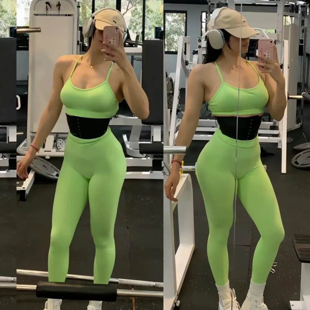 Women Fashion Personalized Yoga Pants Lifting Buttocks Tucking Abdomen High-Waisted Seamless Fitness Tight Yoga Pants
