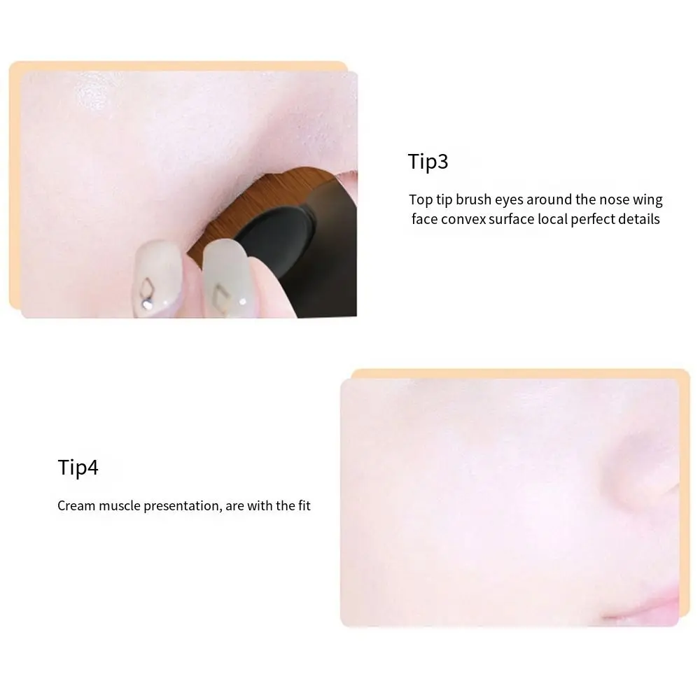 Professional Liquid Foundation Brush Large Dense Bristles Contour Silhouette Brush Blush Powder Soft Seamless Base Brush Women
