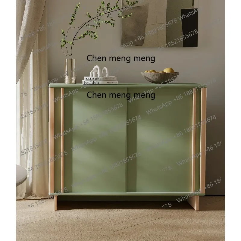 

X Solid wood, storage, tea cabinet against the wall, small side cabinet, living room storage, low cabinet narrow side