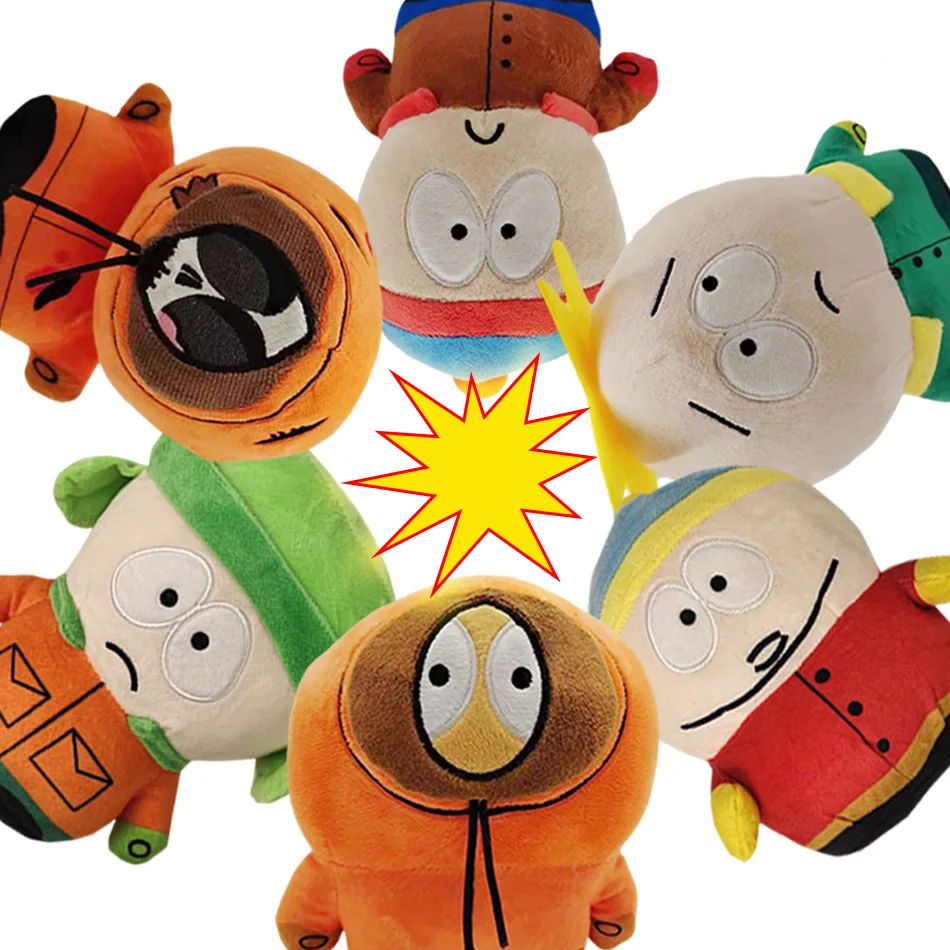 

Anime South Park Plush Dolls 6 Pcs Cute Cartoon Characters Kenny Cartman Stan Kyle Soft Stuffed Toy for Children Birthday Gifts