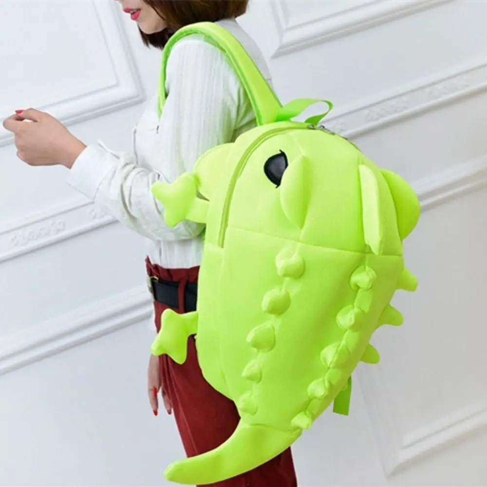 Creative Cartoon Cute Candy Color 3D Dinosaur Shoulder Bag Men Women Large Capacity Backpacks