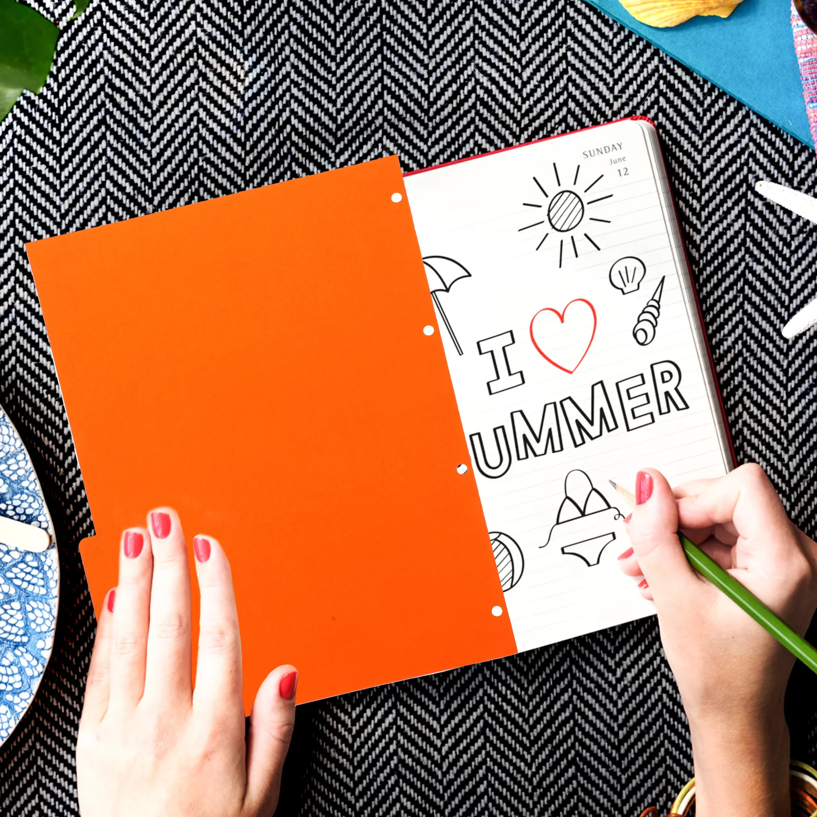 

A4 Separator Page Notebooks Notepad Divider Tabs Binder Dividers Pockets Practical Bright Colored Design Easy Reference