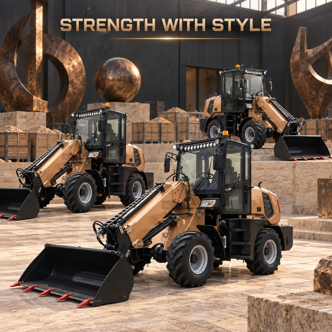 Hydraulic Telescopic Wheel Loader Compact Front End Loader with 0.65m³ Bucket for Agriculture