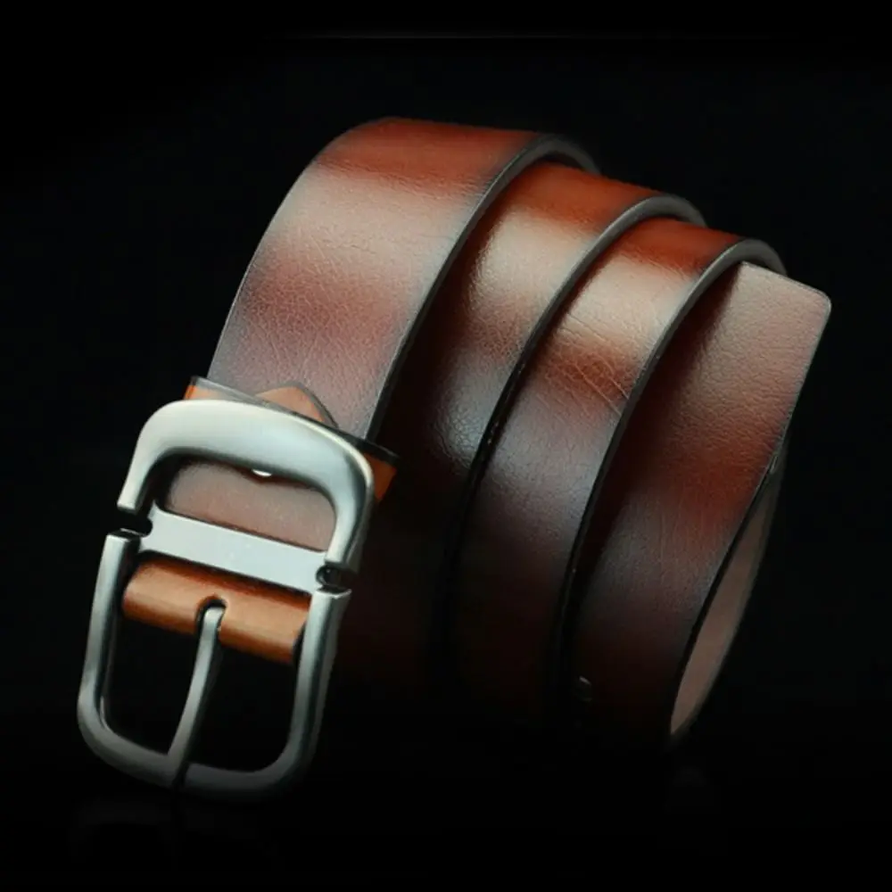 Fashion Luxury Design Business Leather Belt Casual Versatile Pin Buckle Waistband Waist Strap