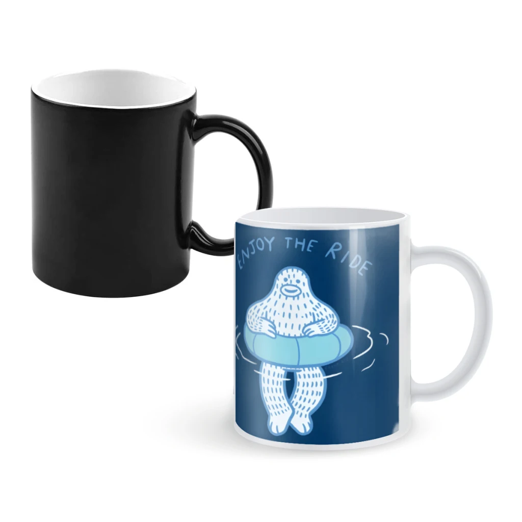 

Enjoy the rideCoffee Mugs And Mug Creative Color Change Tea Cup Ceramic Milk Cups Novelty Gifts