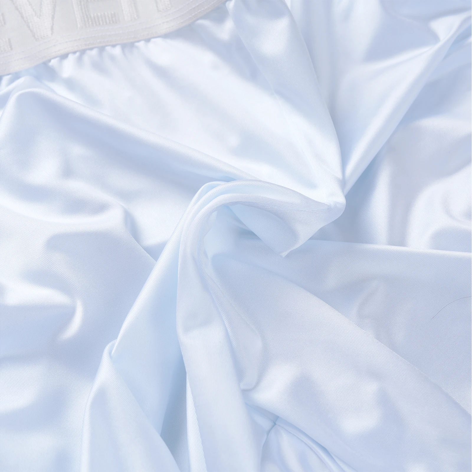 Glänzende Herren-Satin-Boxershorts mit breitem Bund, locker sitzende Boxershorts, glatte, dehnbare Lounge- und Schlafunterwäsche, Homewear-Unterhosen – Detail 5