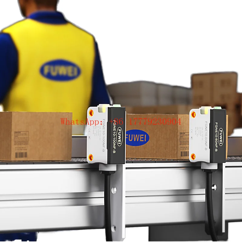 

FGNE10-100PF-B Фотоэлектрический датчик TOF для обнаружения подавления фона 1 м оптический датчик для осмотра прозрачного стекла