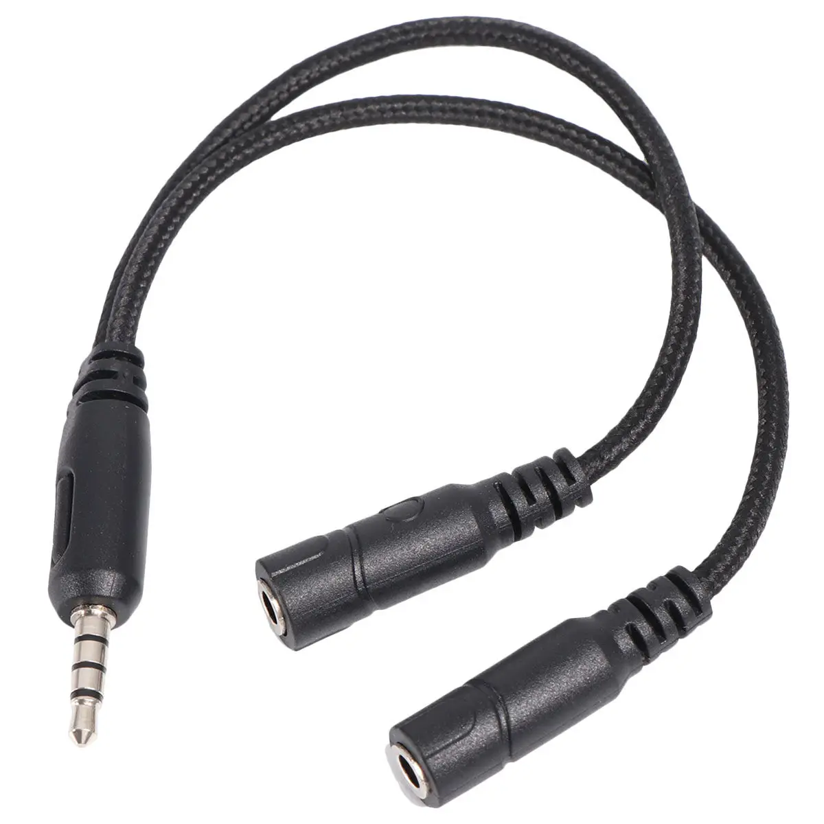 2 in 1 3.5mm Headset Splitter Cable 3.5mm Female to Dual Male Y Adapter for Pc Laptop Skype Messenger Voice Call
