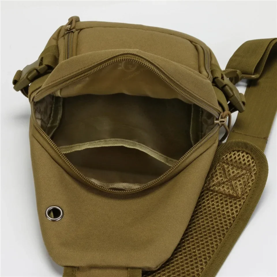 Portable Hiking Travel Sling Shoulder Bag Molle Chest Bag Men Outdoor Sports Bottle Pouch Camping Hunting Fishing Chest Backpack