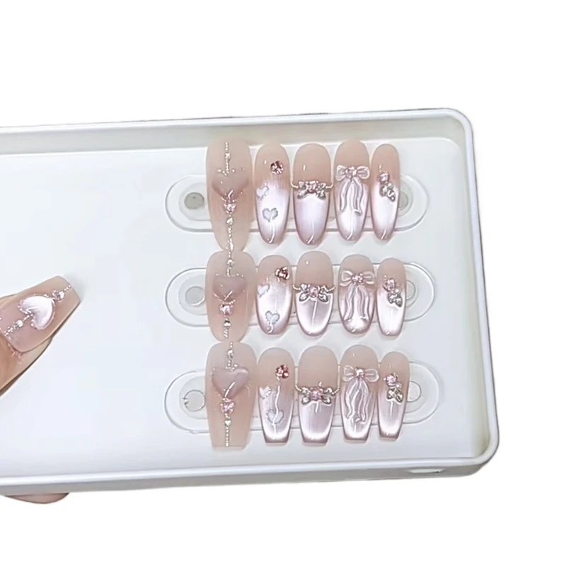 

Ручной ноготь, сладкий крит, трехмерная ручная роспись, бабочка, любовь, кошачий глаз, наклейка для ногтей