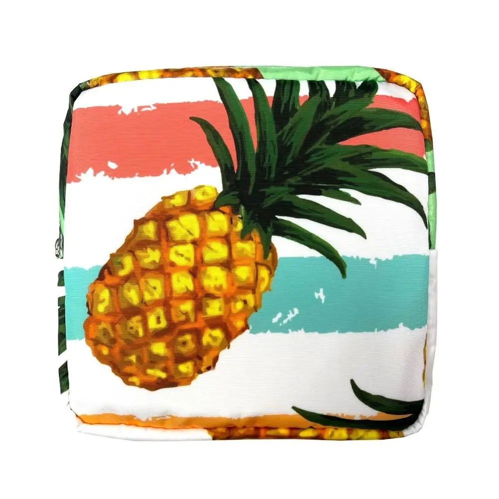 Cute Portable Print Makeup Bag Zipper Travel Sanitary Cotton Storage Bag Small Travel Toiletry Organizer For Women
