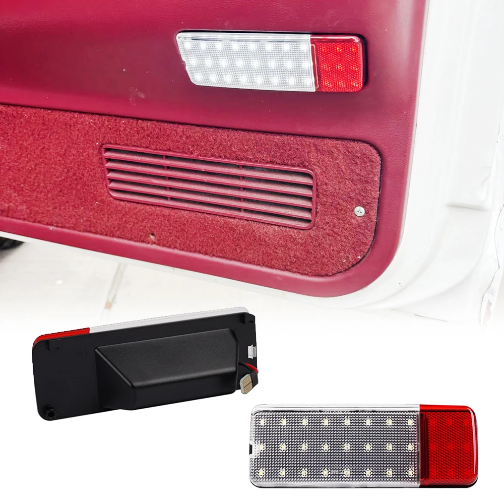

2pcs Red White LED Side Door Panel Courtesy Light for Ford F150 F250 BRONCO F350 1992-1997 Auto Interior Assembly Parts