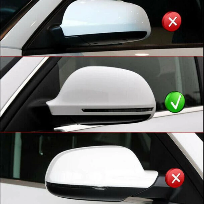 For Audi A3 S3 Q3 RS3 A4 B8 A5 A6 RS6 A8 S8 2009-2012 Real Carbon Fiber Car Side Rearview Mirror Cover Caps Blind Spot Assist