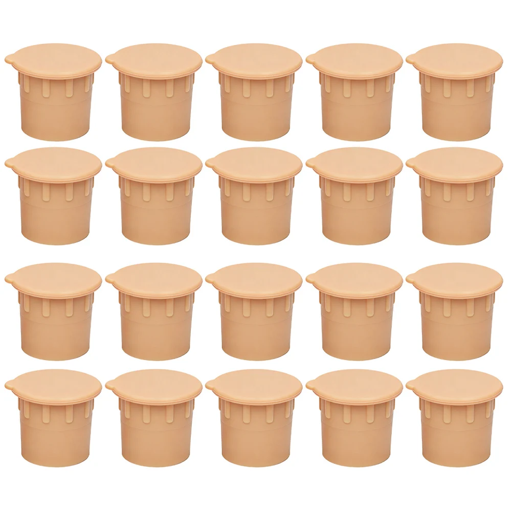 Pool Fence Covers 20 Pack Silicone for 1 Inch Poles Weatherproof Engineering Pull Tab Design Fits Removable Pool Safety Systems
