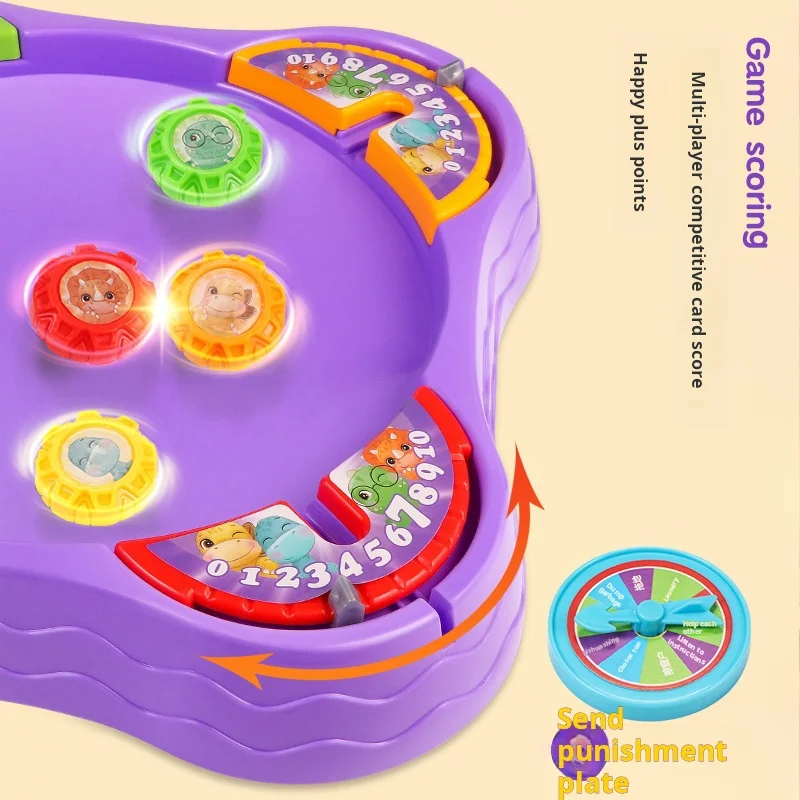 الإبداعية السلطانية على شكل أعلى ملعب البلاستيك انفجار الجيروسكوبي الساحة واضح معركة المجلس لعبة الديناصور متعددة لعبة الأولاد هدية