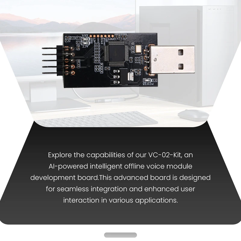 VC-02-Kit AI Intelligent Offline Voice Module Development Board With Serial Debugging Support